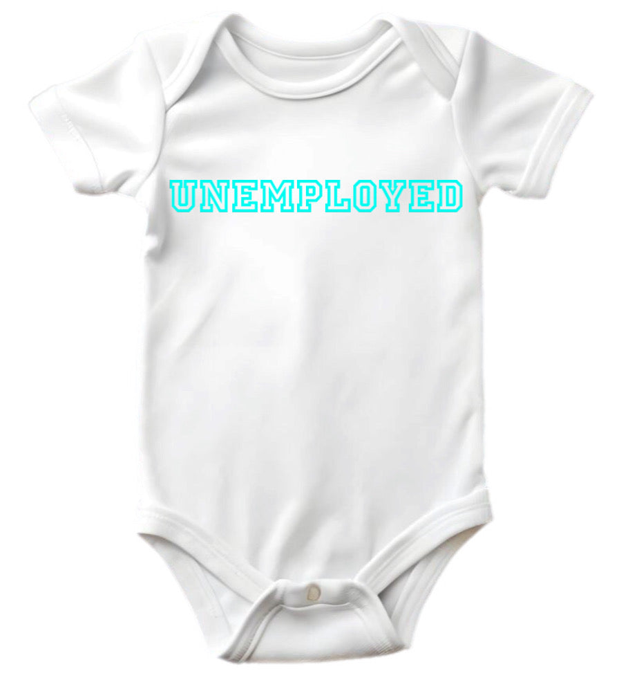 Frozen Blue Icy White UNEMPLOYED Tee by KellsVisuals