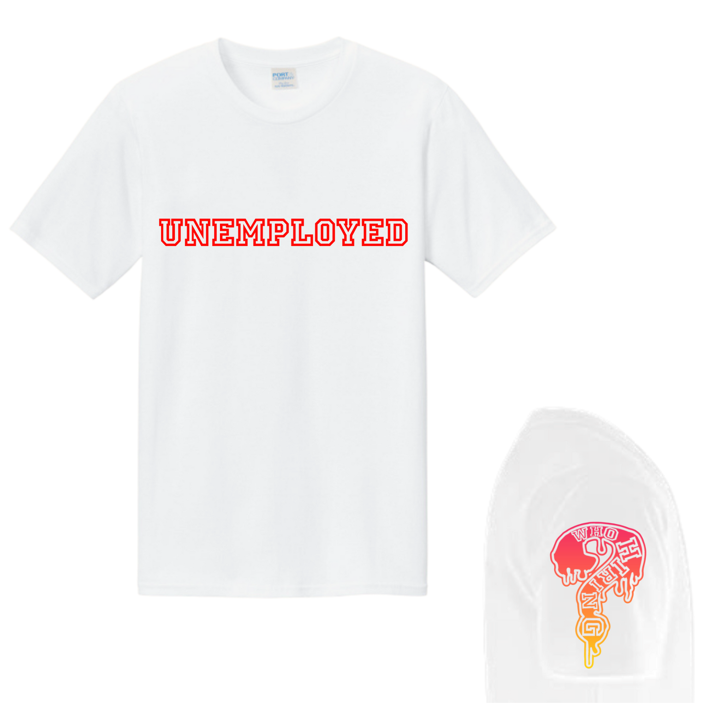 Tropicana Orange White UNEMPLOYED DriFit Tee