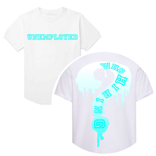 Frozen Blue Icy White UNEMPLOYED Tee by KellsVisuals