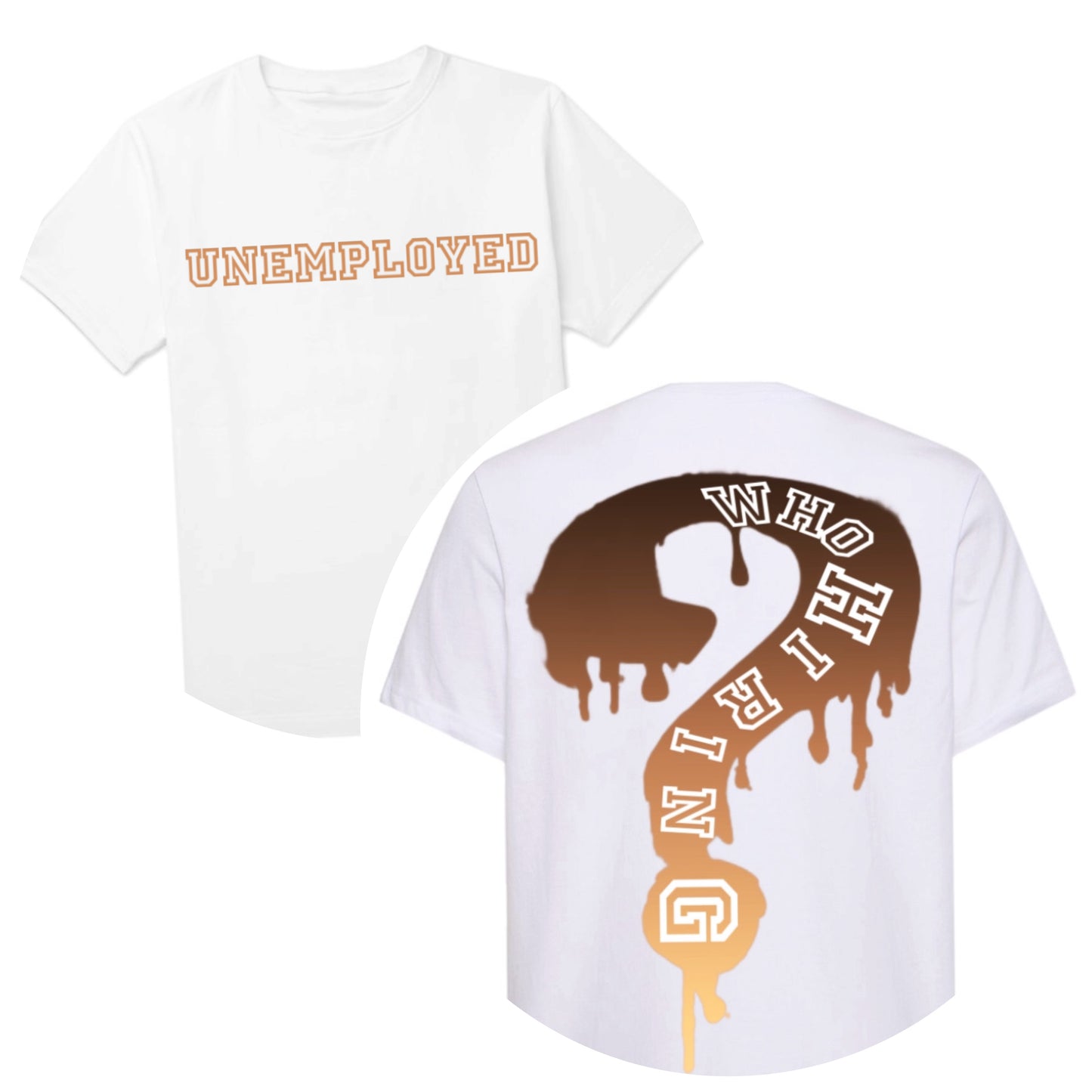 Brown Icy White UNEMPLOYED Tee