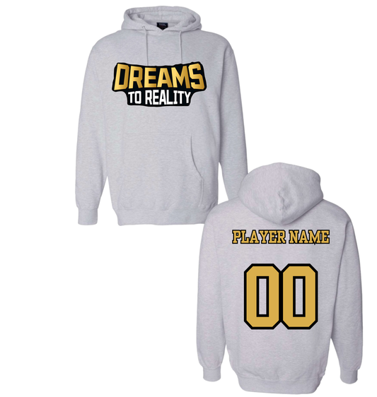 Grey Dreams To Reality (Wording Only) Hoodie