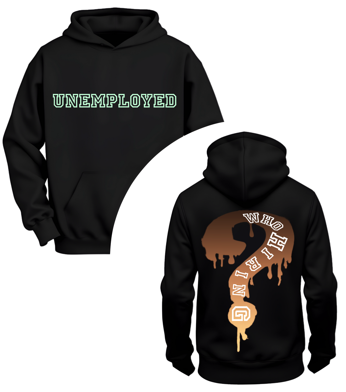 Brown Midnight Black UNEMPLOYED Hoodie