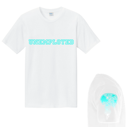 Cotton Candy Blue White UNEMPLOYED DriFit Tee